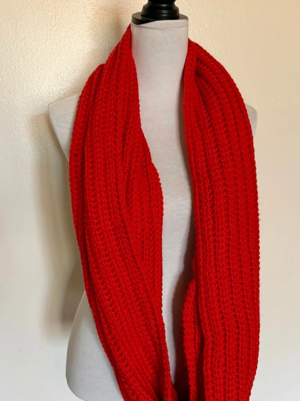 Coach Red/Orange Chunky Knit Infinity Scarf - Women Accessories - Picture 2 of 5